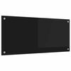 vidaXL K&ouml;ksskydd Svart 90 x 40 cm h&auml;rdat glas