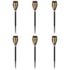 vidaXL Utomhus solcellslampor med markspik 6 st Varmvit 47,5 cm ABS