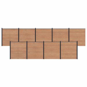 vidaXL St&auml;ngselpanel 9 pcs WPC och aluminium Brun