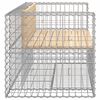 vidaXL Tr&auml;dg&aring;rdsb&auml;nk gabion-design 143x71x65,5 cm massiv furu