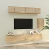 vidaXL Tv-skåp 6 delar sonoma-ek konstruerat trä