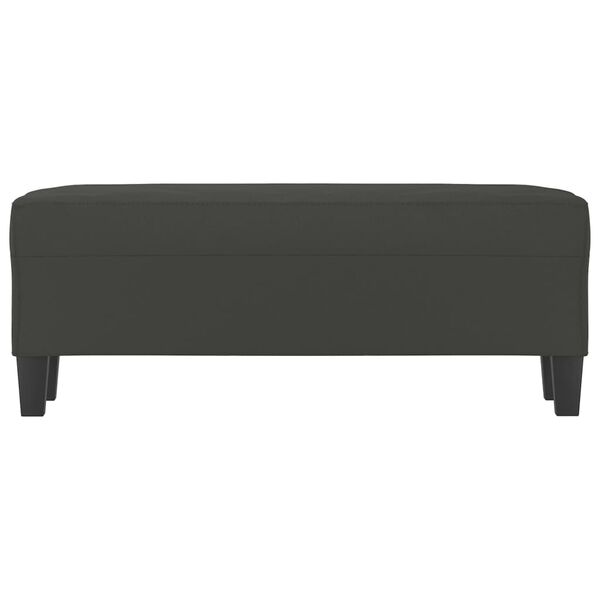 vidaXL B&auml;nk M&ouml;rkgr&aring; 100x35x41 cm mikrofibertyg