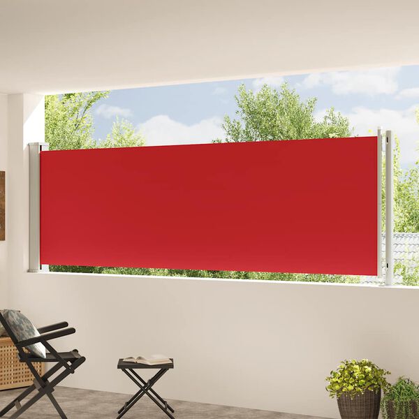 vidaXL Inf&auml;llbar sidomarkis 117x600 cm r&ouml;d