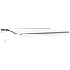 vidaXL Manuell markisram med LED-lampor Vit och antracit 4 &times; 3,5 m