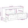 vidaXL TV-sk&aring;p med l&aring;da Brun 70 x 33 x 46 cm Massivt mangotr&auml;