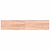 vidaXL Bordsskiva ljusbrun 200x40x(2-6) cm massivt tr&auml; levande kant