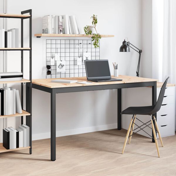 vidaXL Matbord Naturf&auml;rg 140 x 80 x 75 cm Massiv furu