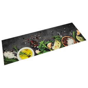 vidaXL K&ouml;ksmatta maskintv&auml;ttbar kryddor 45x150 cm sammet