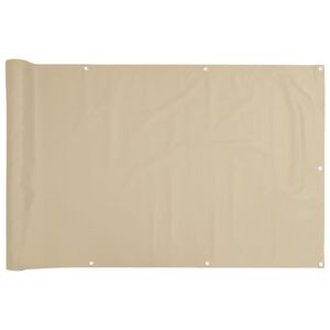 vidaXL Balkongsk&auml;rm oxfordtyg 75 x 600 cm beige