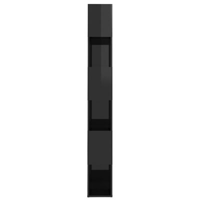 vidaXL Bokhylla Rumsavdelare svart högglans 60x24x186 cm