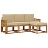vidaXL Utomhussoffset 4 st Naturlig och Beige Polyester
