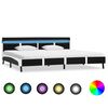 vidaXL S&auml;ngram med LEDs utan madrass svart 180x200 cm
