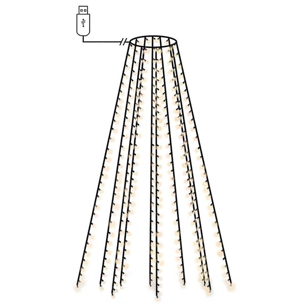 vidaXL Ljusn&auml;t f&ouml;r julgran 300 LED 300 cm
