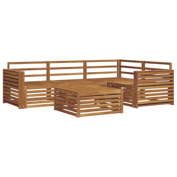 vidaXL Utomhussoffset 5 pcs Naturf&auml;rg Massivt Akaciatr&auml;