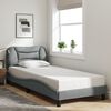 vidaXL Bed Frame without Mattress "Hvar" Light Grey 80x200 cm Fabric