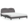 vidaXL Bed "Viana" with Mattress Grey 160x200 cm Faux Leather
