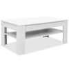 vidaXL Soffbord sp&aring;nskiva 110x65x48 cm vit