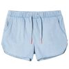 Barnshorts mjuk denimbl&aring; 140