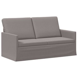 vidaXL Soffa f&ouml;r 2 personer Taupe 150 x 81 x 82 cm Tyg