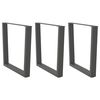 vidaXL Matbordsben V-formade 3 st antracit 90x(72-73,3) cm st&aring;l