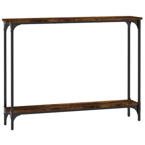 vidaXL Avlastningsbord r&ouml;kf&auml;rgad ek 100x22,5x75 cm konstruerat tr&auml;