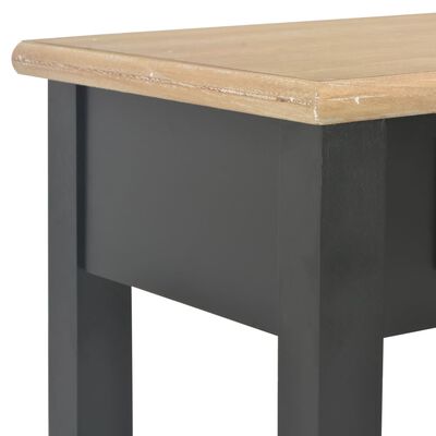 vidaXL Avlastningsbord svart 110x35x80 cm trä