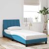 vidaXL Bed Frame without Mattress "Hanko" Blue 90x190 cm Velvet