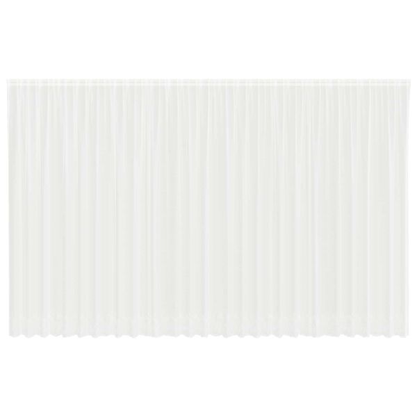 vidaXL Spetsgardin med gardiner Blommor Vit 300 x 750 cm Polyester