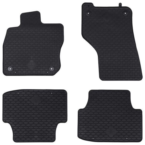 vidaXL Bilmatta 4 pcs Svart passar f&ouml;r VW GOLF VIII Variant 2020-