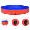 vidaXL Hopf&auml;llbar hundpool r&ouml;d 200x30 cm PVC