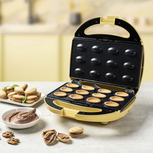 Bestron V&aring;ffelj&auml;rn valn&ouml;tsformade kakor ANP801V 850 W vanilj