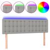 vidaXL S&auml;nggavel LED ljusgr&aring; 144x5x78/88 cm tyg