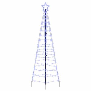 vidaXL LED Julgran med markspikar Bl&aring; 250 cm J&auml;rn