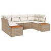 vidaXL Tr&auml;dg&aring;rdsoffset 6 st Beige konstrotting