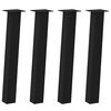 vidaXL Konsolbordsben 4 st svarta 72 cm stål