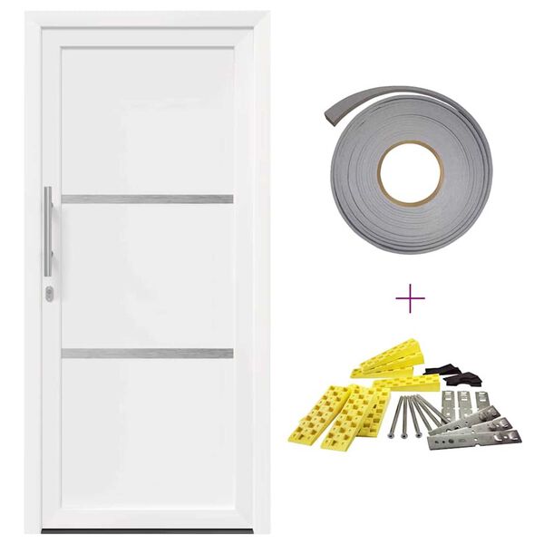 vidaXL Framd&ouml;rr Vit PVC