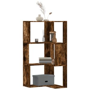 vidaXL Bokhylla h&ouml;rn 3 hyllplan r&ouml;kf&auml;rgad ek 50x50x102 cm
