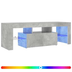vidaXL TV-b&auml;nk med LED-belysning betonggr&aring; 120x35x40 cm