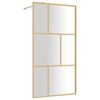 vidaXL Duschv&auml;gg med klart ESG-glas guld 115x195 cm
