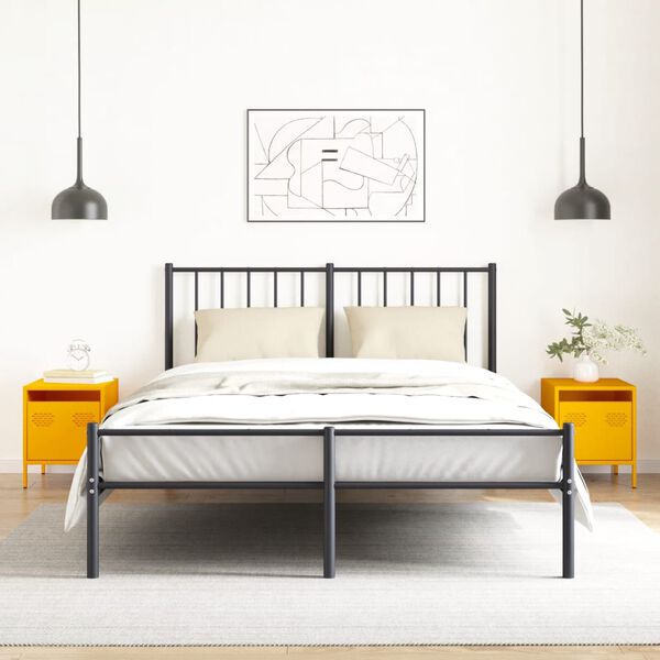 vidaXL Sängbord 2 st senapsgul 35x39x43,5 cm stål