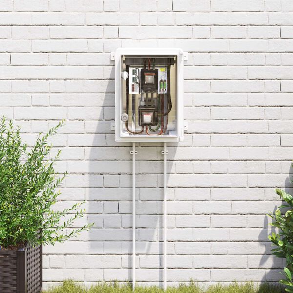 vidaXL Kontrollsk&aring;p Gr&aring; 30 x 19,5 x 40 cm ABS Plast