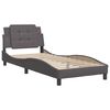vidaXL Bed Frame without Mattress "Zadar" Grey 90x190 cm Faux Leather