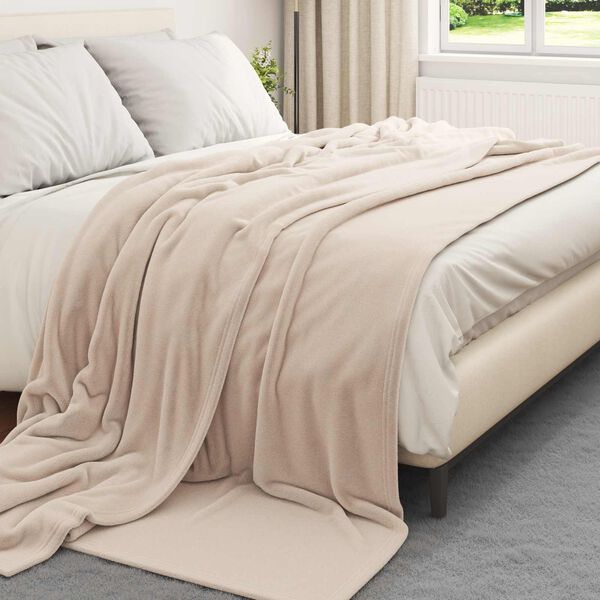 vidaXL Filtar 6 pcs Beige 220 x 240 cm Fleece