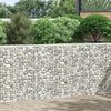 vidaXL Gabion trapets upph&ouml;jd galvaniserat st&aring;l 150x20x100 cm