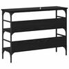 vidaXL Konsolbord med hylla Svart ek 100 x 32 x 75 cm Konstruerat tr&auml;