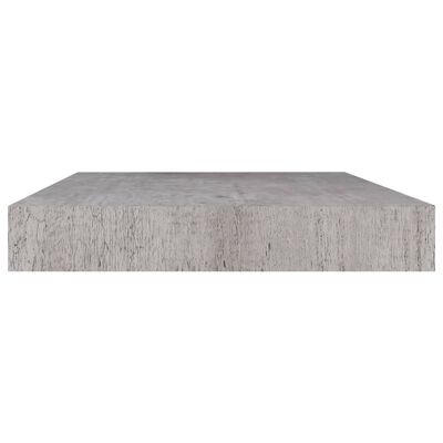 vidaXL Svävande vägghyllor 2 st betonggrå 50x23x3,8 cm MDF