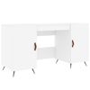 vidaXL Skrivbord vit 140x50x75 cm konstruerat tr&auml;
