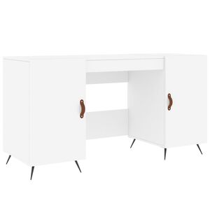 vidaXL Skrivbord vit 140x50x75 cm konstruerat tr&auml;