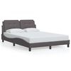 vidaXL Bed Frame without Mattress "Zadar" Grey 120x200 cm Faux Leather