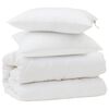 vidaXL T&auml;ckeset med kudde 3 st Vit Mikrofiber